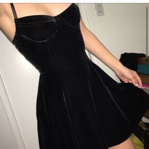 American apparel velvet bustier dress